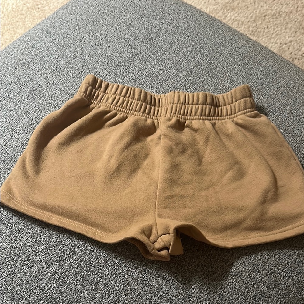 Cozy Tan Fleece Shorts
